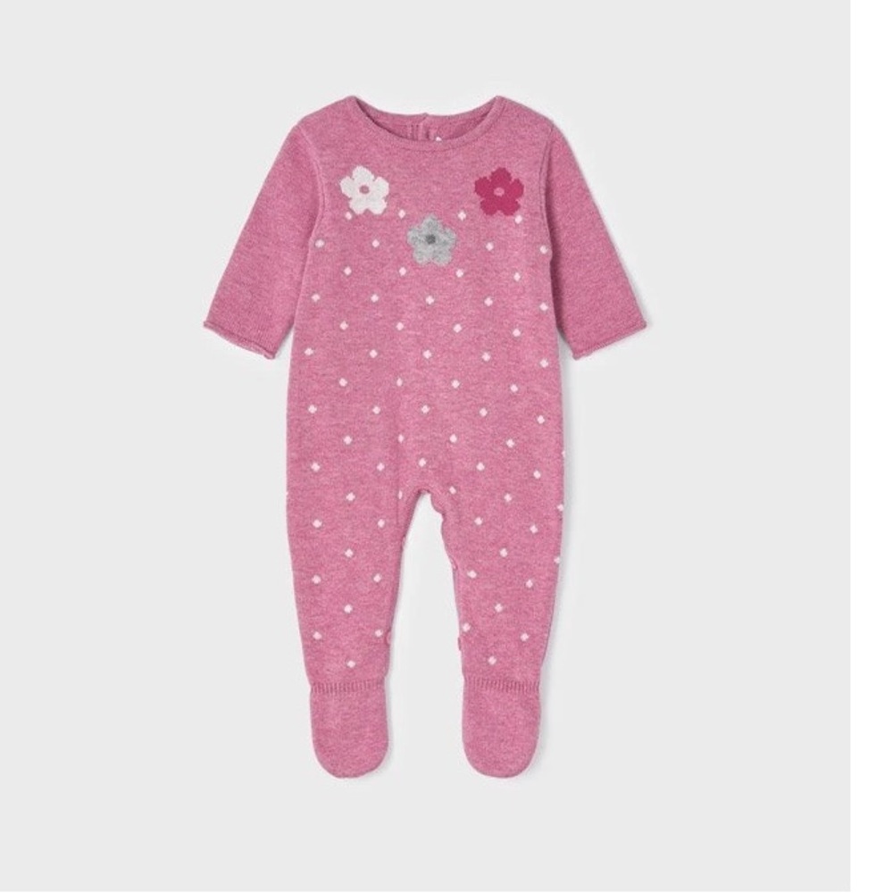 Mayoral Pink Floral Dot Footie